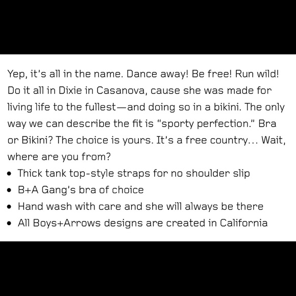 •Boys+Arrows• Dancin’ Dixie Swim Top szS EUC - Picture 8 of 9